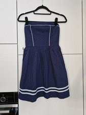 Tommy Hilfiger Damen Bandeau Kleid Dunkelblau Frühling/Sommer Mode Fashion Gr. S