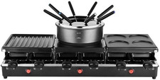 Kalorik 4 in 1 Raclettegrill mit Hot Stone, Fondue & Mini-Crêpes-Platte - B Ware