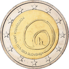 [#132754] Slowenien, 2 Euro, Postojna Cave, 2013, Kremnica, Bi-Metallic, UNZ