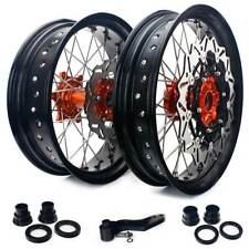 17" Supermoto Felgen Radsatz Bremsscheiben für KTM EXC SX XC 250 450 540 03-09