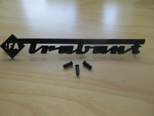 Schriftzug IFA Trabant schwarz Kunststoff für IFA Trabant 1.1 Neu