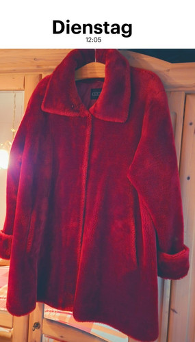Damen webpelzjacke weinrot von - webpelzjacke,