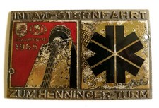 Plakette Int. AvD Sternfahrt zum Henninger Turm Frankfurt 1965 Andenken Sammler