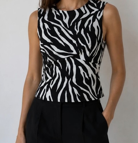 Zara zebra muster top - zebra,