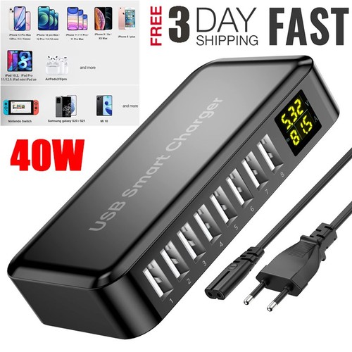 Port multi ladestation usb - 8-port,