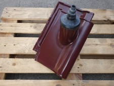 Jacobi  J11V Antennendurchführung  Antennenziegel  Tonziegel mit PVC Rohr rot