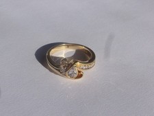 Karätiger goldring mit - 18-karätiger,