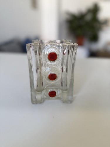 Vintage walther glas vase - vintage,