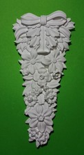 Gips Stuck Element "Blumenschleife" Ornament Relief Stuckdekor Verzierung