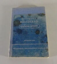 Betriebsanleitung / Handbuch Simson AWO 425 Sport 14PS Stand 1960