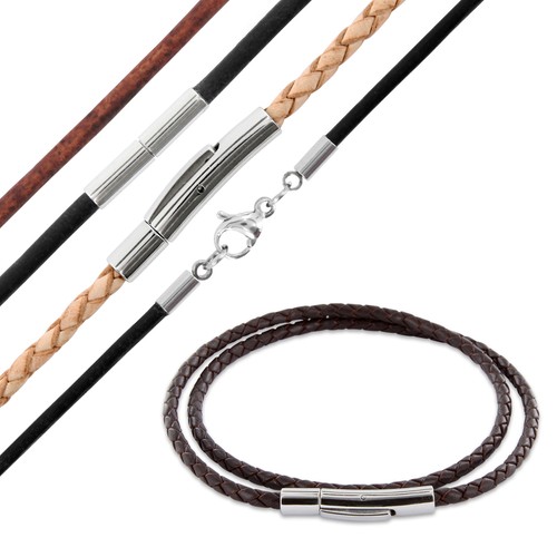 Lederband leder kette halsband - leder-kette,