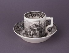 Keramik Mokka-Tasse Schramberg 19. Jahrhundert