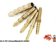 Doppelschlauchtülle Schlauchverbinder Messing 4- 9,0 mm WIG MIG MAG Luft Propan