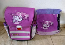 Schulranzen m. Sportbeutel McNeill White Cat lila sehr guter Zustand Einschulung