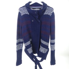 TOMMY HILFIGER Strickjacke Cardigan Blau Gr. L 40 