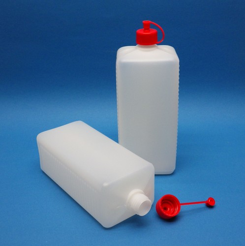 1000ml flasche vierkant - pe,