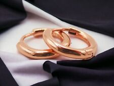 Elegante Ohrringe Creole 585 14K RG Rotgold Rosegold 10mm x 2mm