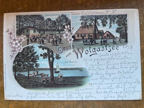 Postkarte gruss aus wolgast - postkarte,