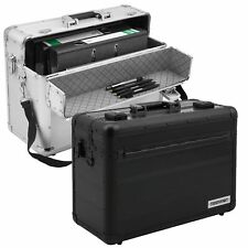 anndora® Alu Aktenkoffer silber Schwarz Herrenkoffer Messerkoffer TSA Schloss