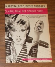 Seltene Werbung vintage CLAIROL FINAL NET Haarspray - Born in the USA 1988