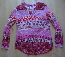 sehr schöne farbenfrohe Bluse Emily van den Bergh 40 Pink-Rot-Töne