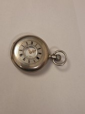 LONGINES aus WIEN  Halb-Savonnette aus SILBER Taschenuhr mit JAGDMOTIV um 1880