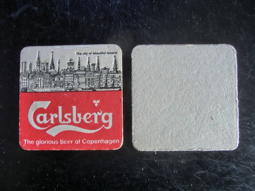 Bierdeckel carlsberg bier - bierdeckel,