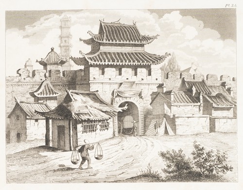 Chinesisches stadttor ting - chinesisches,