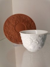 Meissen Porzellan Koppchen mit Untertasse aus  Böttgersteinzeug 1. Wahl Top 1989