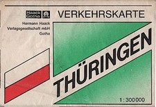 Verkehrskarte Thüringen [1:300 000] Hermann Haack Verlagsgesellschaft:
