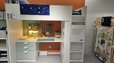 Hochbett Småstad Ikea mit Schreibtisch