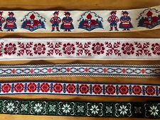 Baumwollborte farbige Borte gewebte Bänder ca. 1 Meter  Blumen, Leinenband