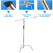 C-förmiger Ständer 330cm Galgenstativ aus Edelstahl mit 127cm Auslegearm