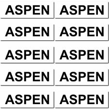 10 Stück ASPEN Aufkleber Sticker Auto Hinweis Tank Tankdeckel Kraftstoff sign