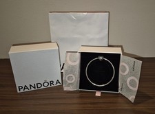 1 Pandora Armreif 17 cm Nachthimmel Herz Verschluss Sterling silber NEU OVP