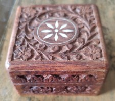 Kleine 70er indien holz dose - 70er,