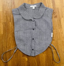 COS falscher Kragen Bubikragen schwarz weiß kariert Größe XS/S