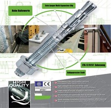 ✅M6 M8 M10 - M12 M16 M20 Bolzenanker Schwerlastanker Stahlanker Keilanker Anker✅