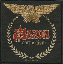 Saxon - Carpe Diem gewebter Aufnäher - woven Patch Neu & Official!