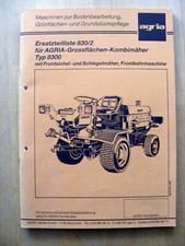 Agria 8300 Grossflächenmäher Ersatzteilliste ETL Teileliste Frontkehrmaschine