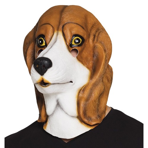 Hund latex maske - #, karneval