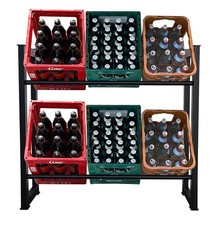 QUICK STAR Getränkekistenregal 104x30x90cm für 6 Kästen Getränkekistenhalter