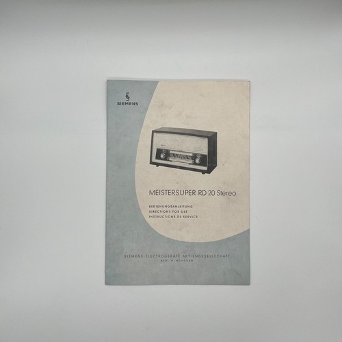 Siemens meistersuper rd 20 - /,