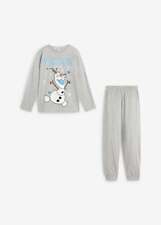 Kinder Disney Frozen Pyjama (2-tlg.Set) Gr. 128/134 Hellgrau Nachtwäsche Neu*