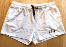 Cellblock 13, Mesh Shorts, weiß, Gr. M, f. Gym, Beach o. Club, gay