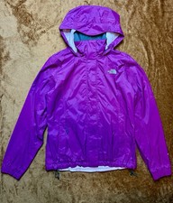 The North Face HyVent Jacke Damen Klein Reißverschluss Kapuze Leicht Lila