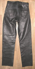 schmale - MODEKA - LEDERJEANS / BIker - Lederhose in schwarz W28 / L32
