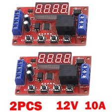 2Pcs DC12V 10A Adjustable Time