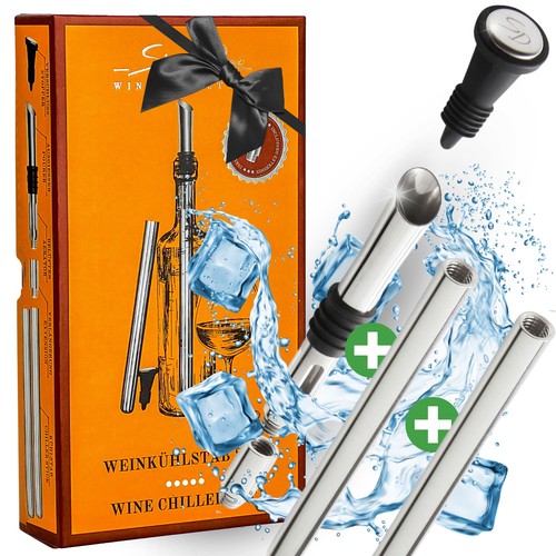 Weinkühlstab edelstahl - 4-in-1,