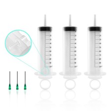 3 Stück Spritzen Set Liquidspritze Hobbyspritze mit stumpfer Nadel 100ml